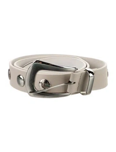 Pre-owned B-low The Belt Leather Beaded Accents Belt In Neutral
