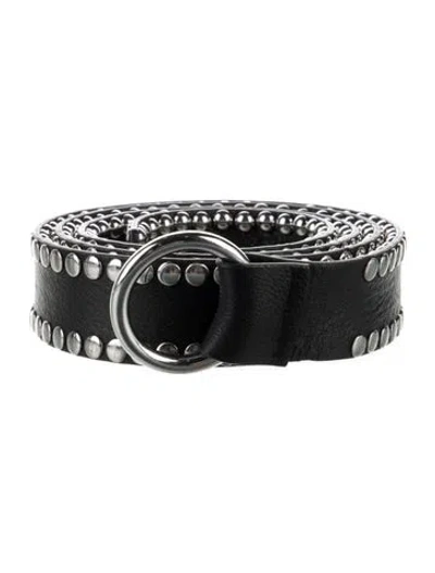 Pre-owned B-low The Belt Leather Belt In Black