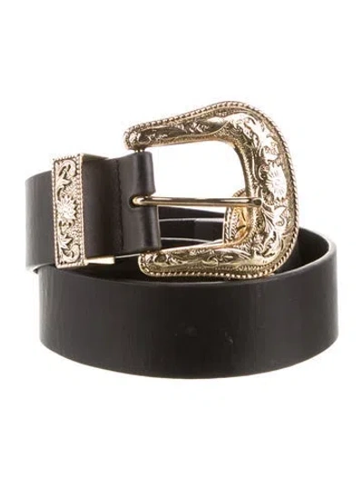 Pre-owned B-low The Belt Leather Belt In Black
