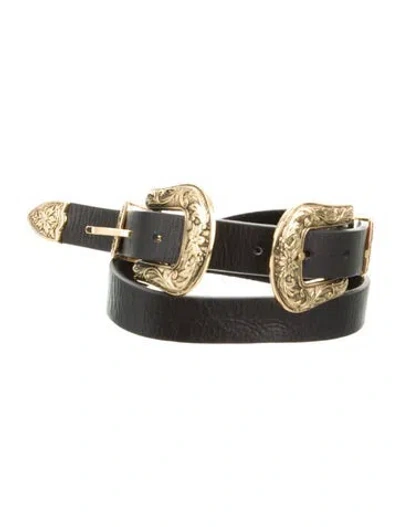 Pre-owned B-low The Belt Leather Belt In Black