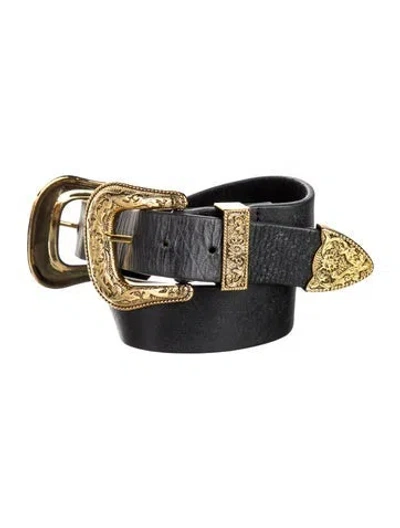 Pre-owned B-low The Belt Leather Belt In Black