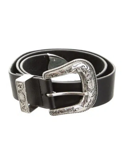 Pre-owned B-low The Belt Leather Belt In Black