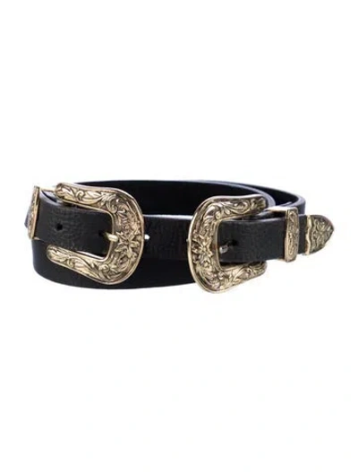 Pre-owned B-low The Belt Leather Belt In Black