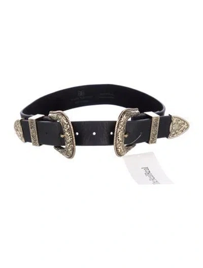 Pre-owned B-low The Belt Leather Belt In Black