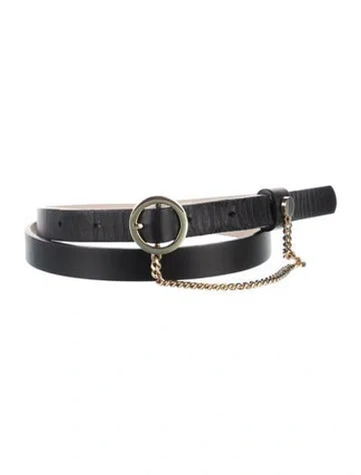 Pre-owned B-low The Belt Leather Belt In Black