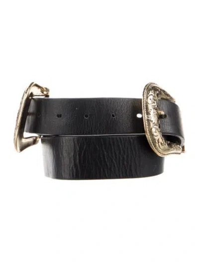 Pre-owned B-low The Belt Leather Belt In Black