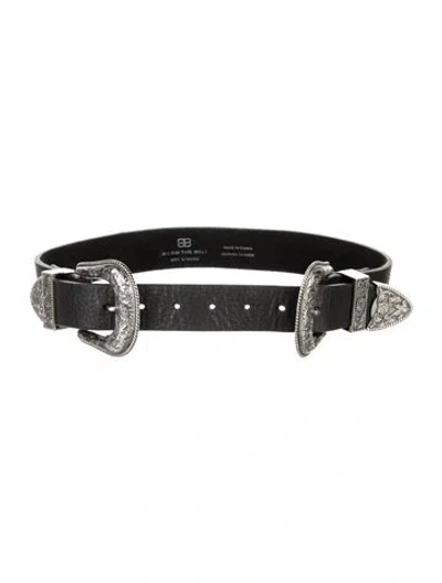 Pre-owned B-low The Belt Leather Belt In Black
