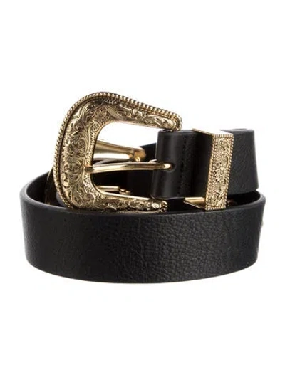 Pre-owned B-low The Belt Leather Belt In Black