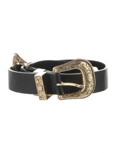 Pre-owned B-low The Belt Leather Belt In Black