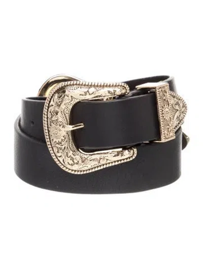 Pre-owned B-low The Belt Leather Belt In Black