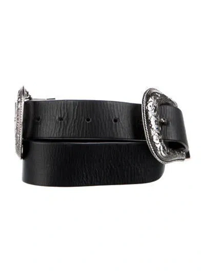 Pre-owned B-low The Belt Leather Belt In Black