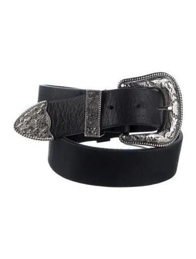 Pre-owned B-low The Belt Leather Belt In Black