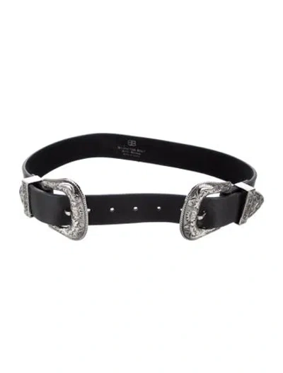 Pre-owned B-low The Belt Leather Belt In Black