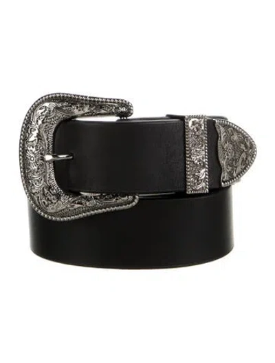 Pre-owned B-low The Belt Leather Belt In Black