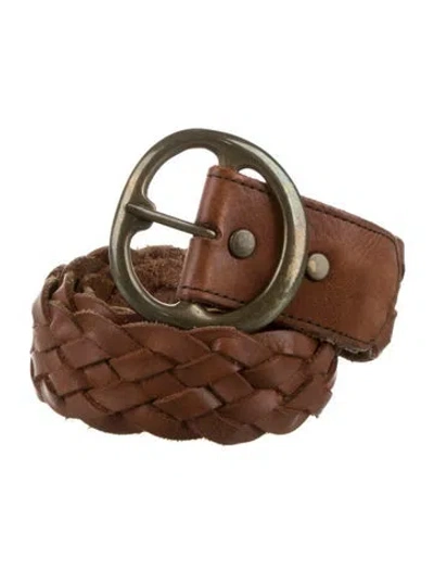 Pre-owned B-low The Belt Leather Belt In Brown