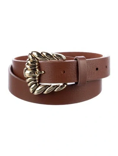 Pre-owned B-low The Belt Leather Belt In Brown