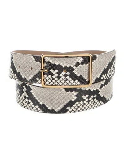 Pre-owned B-low The Belt Leather Belt In Grey