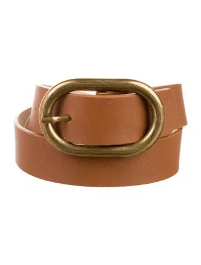 Pre-owned B-low The Belt Leather Belt In Neutral