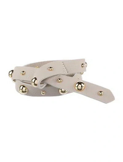 Pre-owned B-low The Belt Leather Belt In Neutral
