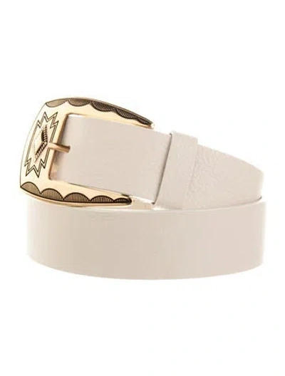 Pre-owned B-low The Belt Leather Belt In Neutral