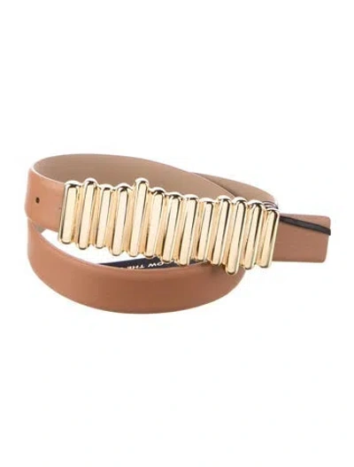 Pre-owned B-low The Belt Leather Belt In Neutral