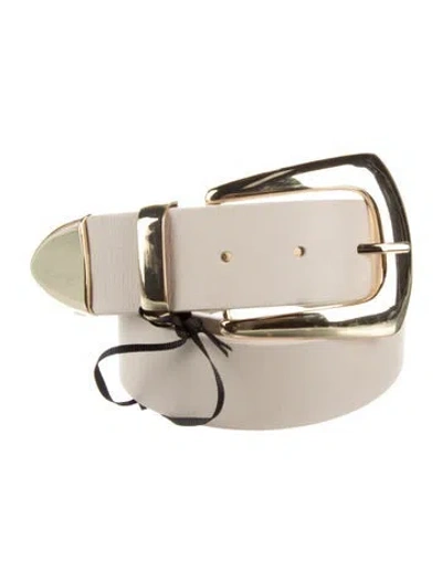 Pre-owned B-low The Belt Leather Belt In Neutrals