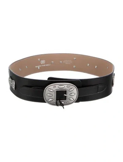 Pre-owned B-low The Belt Leather Belt W/ Tags In Black