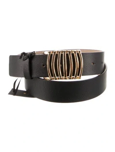 Pre-owned B-low The Belt Leather Belt W/ Tags In Black