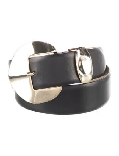 Pre-owned B-low The Belt Leather Belt W/ Tags In Black