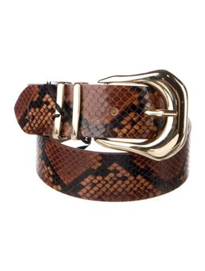 Pre-owned B-low The Belt Leather Belt W/ Tags In Brown