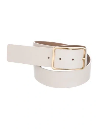 Pre-owned B-low The Belt Leather Belt In White