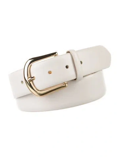 Pre-owned B-low The Belt Leather Belt In White