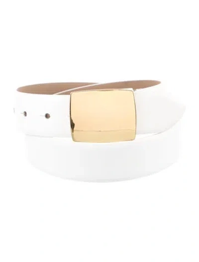 Pre-owned B-low The Belt Leather Belt In White