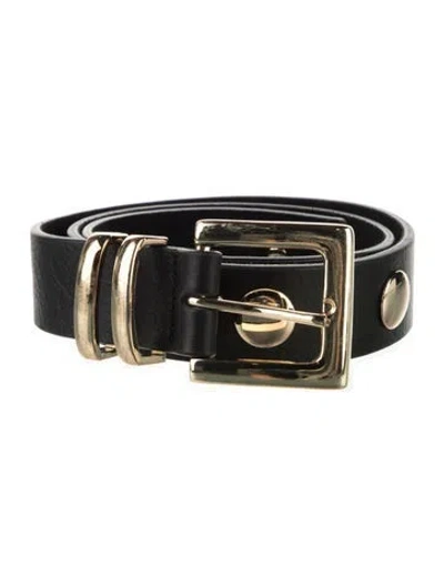 Pre-owned B-low The Belt Leather Studded Accents Belt In Black