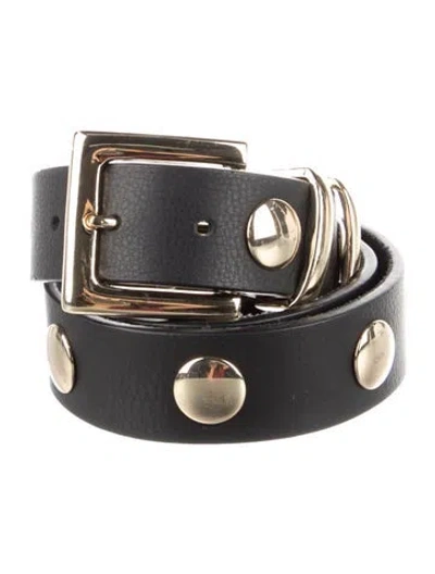 Pre-owned B-low The Belt Leather Studded Accents Belt In Black