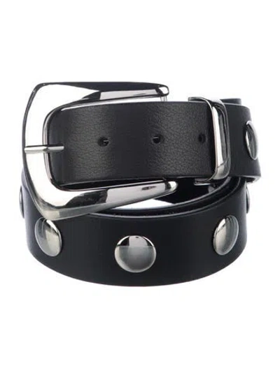 Pre-owned B-low The Belt Leather Studded Accents Belt In Black