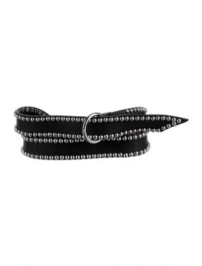 Pre-owned B-low The Belt Leather Studded Accents Belt In Multi