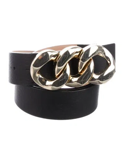 Pre-owned B-low The Belt Leather Waist Belt In Black