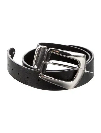 Pre-owned B-low The Belt Leather Waist Belt In Black