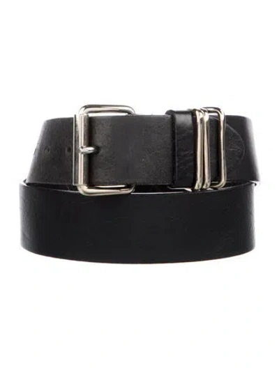 Pre-owned B-low The Belt Leather Waist Belt In Black