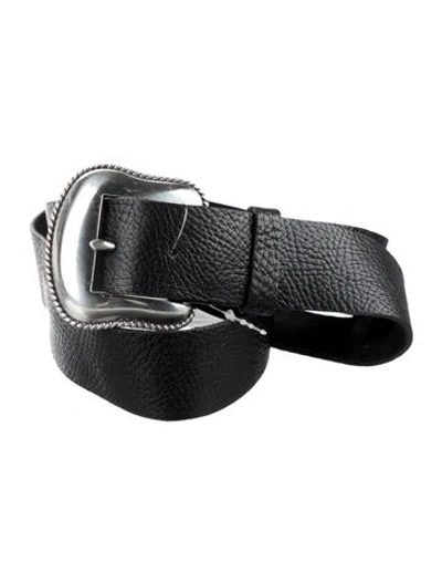 Pre-owned B-low The Belt Leather Waist Belt In Black