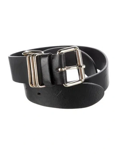 Pre-owned B-low The Belt Leather Waist Belt In Black