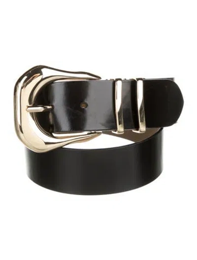 Pre-owned B-low The Belt Leather Waist Belt In Black