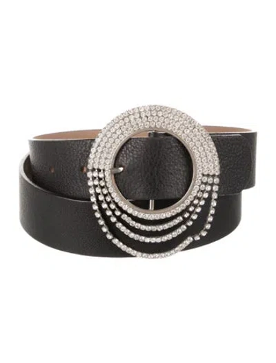 Pre-owned B-low The Belt Leather Waist Belt In Black