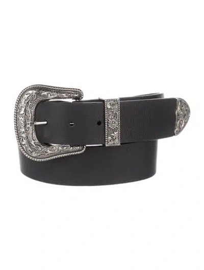 Pre-owned B-low The Belt Leather Waist Belt In Black