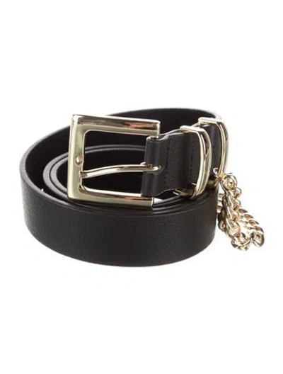 Pre-owned B-low The Belt Leather Waist Belt In Black