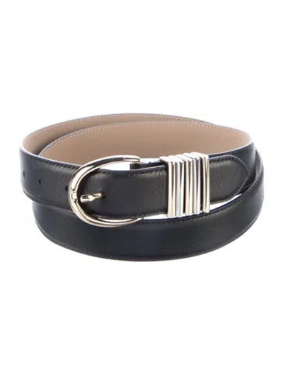 Pre-owned B-low The Belt Leather Waist Belt In Black