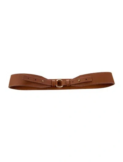 Pre-owned B-low The Belt Leather Waist Belt In Brown