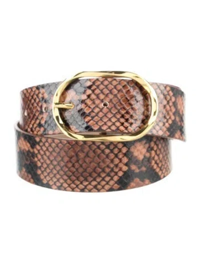 Pre-owned B-low The Belt Leather Waist Belt In Brown