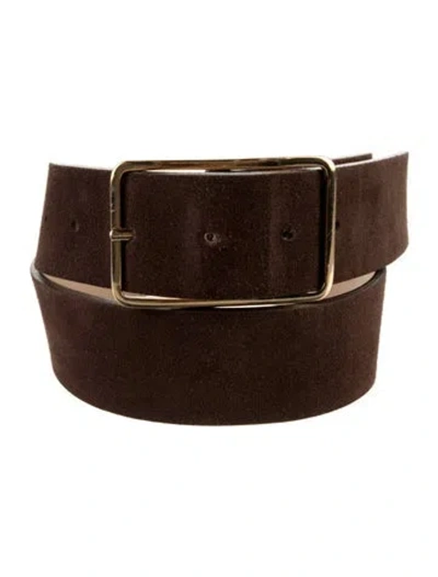 Pre-owned B-low The Belt Leather Waist Belt In Brown